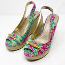 Harper Elaine Turner  Batik Print Wedge Sandals Size 6.5 Photo 0