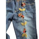 Bebe  Bootcut Jeans size M Floral Appliqués Photo 2