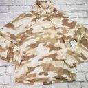 Derek Heart  Neutral Camo Drawstring Cowl Neck Fleece Pullover Jrs Size Large Photo 0