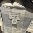 Krass&co GH Bass &  Womens Grey & Cream Plaid Shirt Long Button Rear Hem NEW Size Large Photo 5