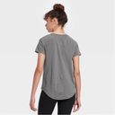 All In Motion  Work Out Top Small Gray Short Sleeve Women Shirt Gym Work Out NWT Photo 3