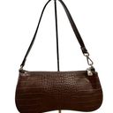 JW Pei  Eva Croc Shoulder Bag - Chocolate Brown Photo 0