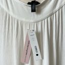 AQUA  Swim Shoulder Tie Swimsuit Cover-up Dress in Ivory size Large Women's NWT Photo 7