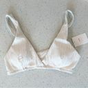 ANDIE  Swim The Belmar Bikini Top White Eyelet Size Medium Photo 2