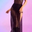 New women’s black crochet maxi dress cover up, S/M Size M Photo 1