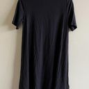 Loft NEW  Short Sleeve T-Shirt Shift‎ Dress Black Button Detail Size S Cre… Photo 5