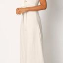 Petal and Pup  Archer White Tie Front Midi Dress S Photo 4