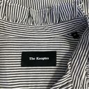 The Kooples  Women’s Medium Ruffle Stripe Button Down Long Sleeve Pinstripe Shirt Photo 4