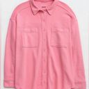 Aerie LumberJane Pink Fleece Button Down Long Sleeve Shacket Sz S/P Photo 3