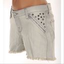 Rock & Republic ✨Light Gray Denim Shorts Jet Tone Studs✨ Photo 1