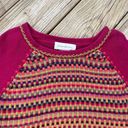 Susan Bristol  Women's Pink Lattice Front Pullover Sweater Size L Photo 2