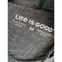 Life is Good  Lightweight Hooded Sweatshirt Medium Hoodie Peace Sign Hippie Boho Photo 2