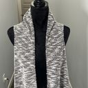 Jessica Simpson  black and white textured vest with fringe size 2X Photo 2