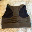 Ethos  long line sports bra olive army green high neck compression laser cut M Photo 0