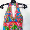 Lilly Pulitzer Dress Chellis Halter Paisley Maxi Summer Jewel Of The Pool 2 GUC Photo 3