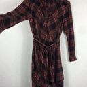 ALLSAINTS  Tala Red Check Plaid Asymmetric Hem Button Shirt Dress XS Photo 10