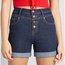 Modcloth  Women's High Waisted Button Fly Denim Shorts Size 8 Photo 0