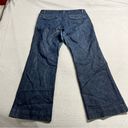 Gap Hip Slung Fit Dark Wash Wide Leg cotton Blend Ankle Jeans Size 12 EUC Photo 5