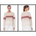 360 Cashmere 💕💕 Christina Central Stripe Knit Sweater Chalk Medium M NWT Photo 1