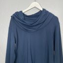 Anthropologie  Daily Practice Women S Navy Blue Cowl Neck Sweatshirt Long Sleeve Photo 2