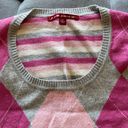 J. J. Basics Vintage y2k argyle pink and grey vest size small Photo 2