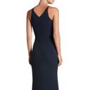 Dress the Population NEW  'IRIS' NAVY HIGH SLIT V-NECK CREPE GOWN DRESS - size S Photo 3