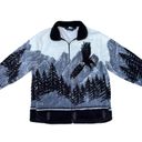 Black Diamond Vintage 90s  Eagle Black & White Zip Up Fleece Sweater Photo 0