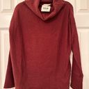 Open Back Turtle Neck Sweater Red Size M Photo 0