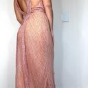 Vera Wang  Original Line Silk Print Maxi ruffle Dress Photo 8