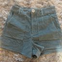 Amuse Society Teal Corduroy Shorts  Photo 0