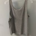 Sonoma Goods for Life Black and white Striped Tank Top - Large NWOT Photo 1