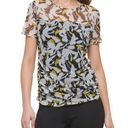 DKNY NWT  Semi sheer floral print shirt Photo 0