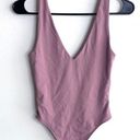 Babaton  Small Pink Contour V-Neck Bodysuit Photo 0