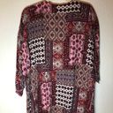 LuLaRoe  Cover Up Pink Patchwork Look Shirley Sz L EUC Valentine’s Day Pink Red Photo 7