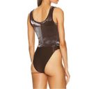 Mugler Embossed Bodysuit in Chocolate Size 42 Photo 3