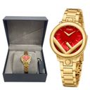 Fendi  Timepiece Run Away Red Dial Watch 28mm Gold Logo Unisex Photo 2