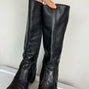 Vtg Y2K Harley Davidson Black Leather Tall Pavement Boots Sz 7.5 Chunky Moto Photo 7