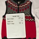 Coldwater Creek  - women’s Ramie Cotton - full zip  - Red/Black/gray/White - Sz L Photo 3