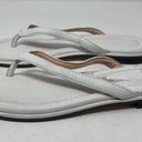 J.Crew  Menorca Thong Sandals Flip Flops 7 White Padded Leather Slip On Casual Photo 3