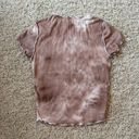 Full Tilt Brown Tie Dye Crop Top Photo 1