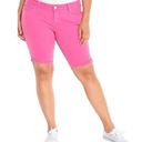 Bermuda Slink Jeans Pink Curvy Stretch Longer length  Shorts womens plus 22 new Photo 13