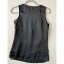 Tommy Hilfiger  silky satin Tank top Blouse XSMALL Black Layers sleeveless Photo 3