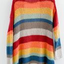 BKE Rainbow Stripe Chunky Cardigan Photo 5