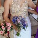 Cache White And Nude Beaded Prom Dress Photo 2