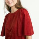 ZARA  Trafaluc Red Suede Boxy Mini Dress size XS Photo 1