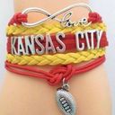 infinity New Womens Kansas City Chiefs Multi-Cord Red & Yellow  Bracelet Photo 0