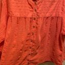 Pilcro  By Anthropologie Coral Mila Draped Button Down Blouse Size L Photo 3