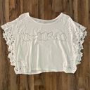 Pilcro Anthropologie White Eyelet Tee Photo 4