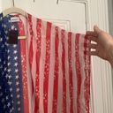 NWT American Flag Stars & Stripes Lightweight Kimono Vest Waterfall Cardigan Size undefined Photo 8