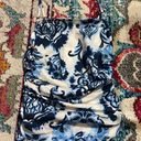 ZARA NWT  Blue and White Paisley Ruched Tank Top Photo 4